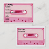 ピンクの組合せテープ 名刺 (正面/裏面)