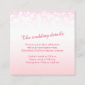 ピンクの結婚シャンパンの詳細 エンクロージャーカード (裏面)