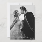 ピンクの結婚ブーゲンビリアの誓い1年 招待状 (裏面)