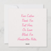 ピンクの結婚式お礼カード シーズンカード (裏面)