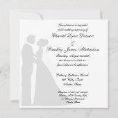 ピンクの結婚式のカップルの結婚式招待状 招待状 (裏面)