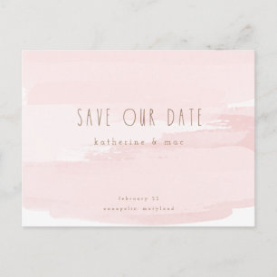 ピンクの結婚式のポストカード Save our Date ポストカード