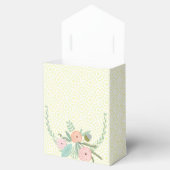 ピンクの結婚式の引き出物ボックスあなたの写真モノグラムイエロー フェイバーボックス (オープン)