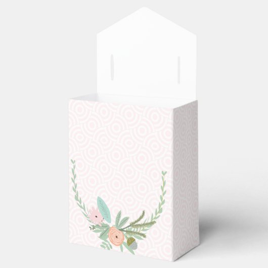 ピンクの結婚式の引き出物ボックスあなたの写真モノグラム名 フェイバーボックス (オープン)