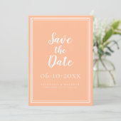 ピンクの結婚式のSave The Date - 最小限の発表 (スタンド正面)