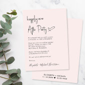 ピンクの結婚披露宴の後ずっとシックで楽しい 招待状