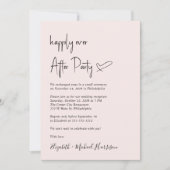 ピンクの結婚披露宴の後ずっとシックで楽しい 招待状 (正面)