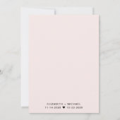 ピンクの結婚披露宴の後ずっとシックで楽しい 招待状 (裏面)