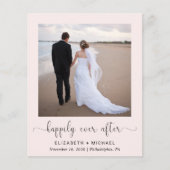 ピンクの結婚披露宴の後ずっと幸せに予算を立てる (正面)