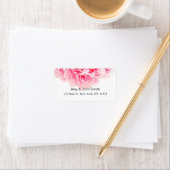 ピンクの結婚牡丹の住所 シール牡丹3 ラベル (インサイチュ)