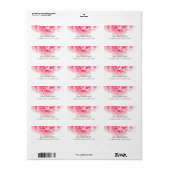 ピンクの結婚牡丹の住所 シール牡丹3 ラベル (フルシート)