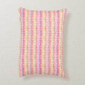 ピンクの絞りタイダイ アクセントクッション (裏面(縦))