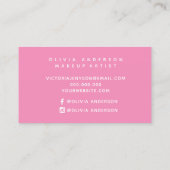 ピンクの絞り染めの水色あなたのロゴをアップロード 名刺 (裏面)