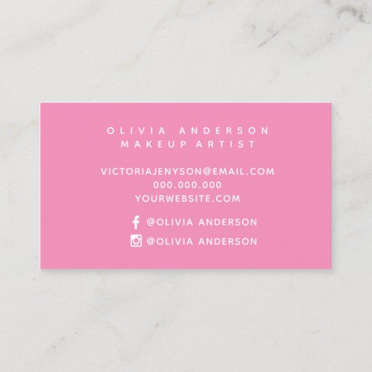 ピンクの絞り染めの水色あなたのロゴをアップロード 名刺 (裏面)