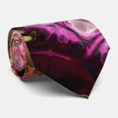 ピンクの絞り染めの色調の大理石 ネクタイ (ロール)