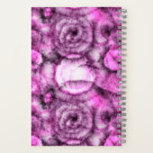 ピンクの絞り染めパターンの説教ノート ノートブック (裏面)