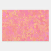 ピンクの絵を描抽象芸術パターン ラッピングペーパーシート (正面)