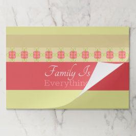 ピンクの緑とベージュのミュートされた色合い ペーパーパッド