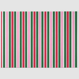 ピンクの緑と赤ストライプのクリスマスキャンディーケイン 薄葉紙