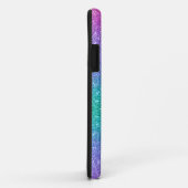 ピンクの緑と青のカラーグリッターグラデーションテクスチャ Case-Mate iPhoneケース (裏面/右)