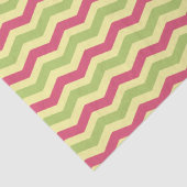 ピンクの緑と黄色のシェブロンのパターン 薄葉紙 (詳細)