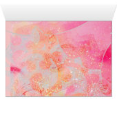 ピンクの緑のキラキラした青い蝶金ゴールド (内部横(下))