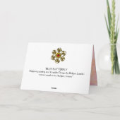 ピンクの緑のキラキラした青い蝶金ゴールド カード (裏面)