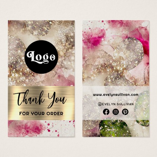 ピンクの緑のグリッターの水のカラーパッケージの挿入 (正面&裏面)