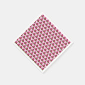 ピンクの緑のジューシーなスイカのスライス果実 スタンダードカクテルナプキン (角)