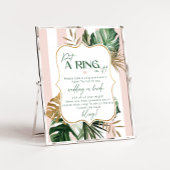 ピンクの緑のトロピカルシック花嫁ゲームを言わない ポスター