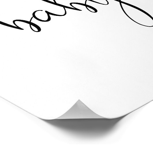 ピンクの緑のフローラの女の子のベビーを振りかけてようこそ ポスター (角)