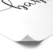 ピンクの緑のフローラの女の子の赤ちゃんシャワー歓迎サイン ポスター (角)