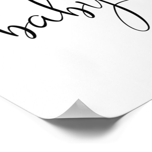 ピンクの緑のフローラの女の子の赤ちゃんシャワー歓迎サイン ポスター (角)