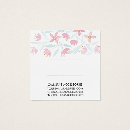 ピンクの緑のフローラ水のカラーヘアクリップの表示 (裏面)