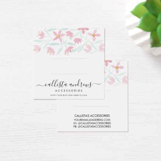 ピンクの緑のフローラ水のカラーヘアクリップの表示 (デスク)