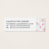 ピンクの緑のフローラ水色イヤリングディスプレイ (裏面)