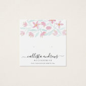 ピンクの緑のフローラ水色イヤリングディスプレイ (正面)