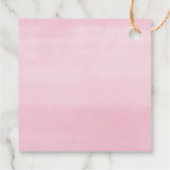 ピンクの緑のユーカリ風バルーンベイビーシャワー フェイバータグ (裏面)