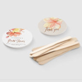 ピンクの緑の夏の水色フローラブライダルシャワー ハンドファン (組立なし)