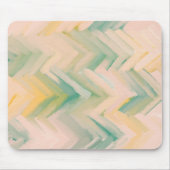 ピンクの緑の山形。モダン抽象芸術線 マウスパッド (正面)