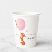 ピンクの緑の水の色の赤ちゃんシャワー 紙コップ (正面)