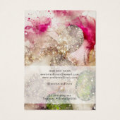 ピンクの緑の水色のネックレス表示カード (裏面)