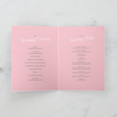 ピンクの緑の熱帯のヤシの水彩結婚芸術 プログラム (内部)