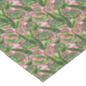 ピンクの緑の熱帯ジャングルの植物 テーブルクロス (アングル)