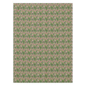 ピンクの緑の熱帯ジャングルの植物 テーブルクロス (正面)