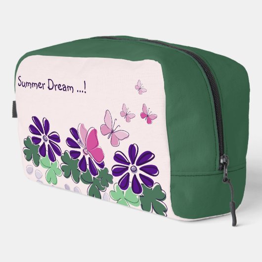 ピンクの緑の紫色の花の蝶の鳩の名前 ドップキット (右コーナー)