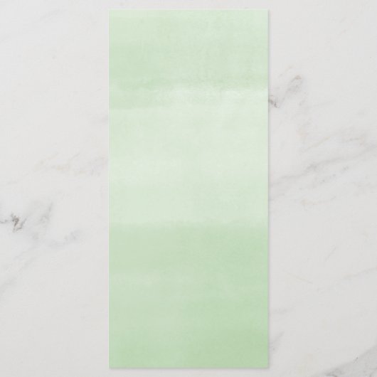 ピンクの緑の金ゴールドの離れ緑のエレガントメニュー プログラム (裏面)