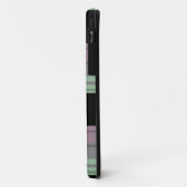 ピンクの緑の黒い格子縞のモノグラムのiPhone 5の箱 Case-Mate iPhoneケース (裏面/左)