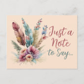 ピンクの緑を言うだけのメモ ポストカード (正面)