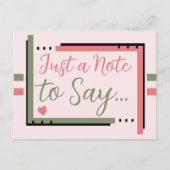 ピンクの緑を言うだけのメモ ポストカード (正面)